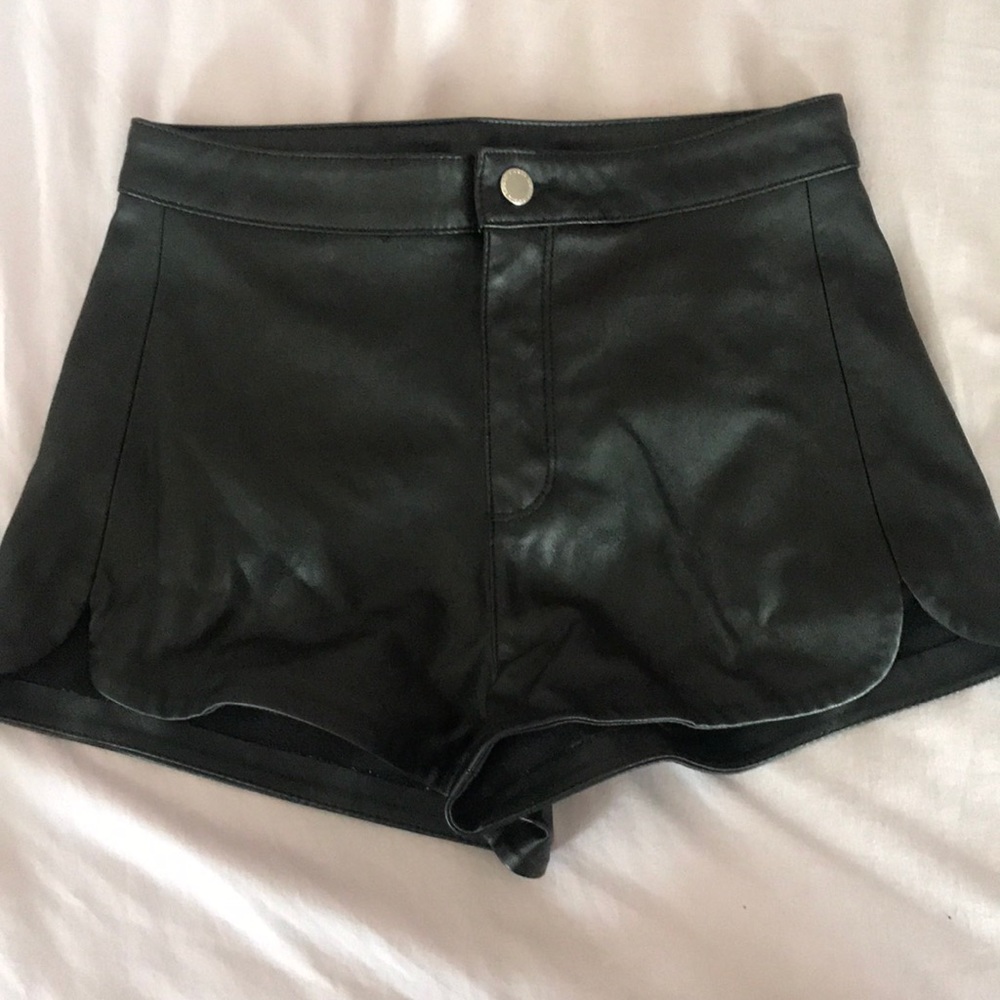 LEATHER H&M SHORTS